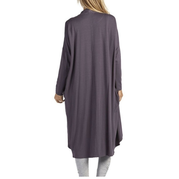 UGG W Marion Open Front Long Cardigan Size Medium/Large Duster High Low Hem Soft - Picture 2 of 7
